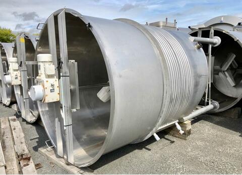 Stainless steel mixing tank - With shell circuit on feet