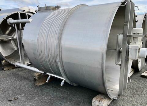 Stainless steel mixing tank - With shell circuit on feet