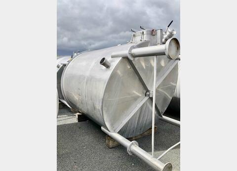 Agitated stainless steel tank - Inclined bottom on feet