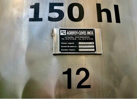Cuve inox - Stockage 150 HL (15000 litres) DABRIGEON
