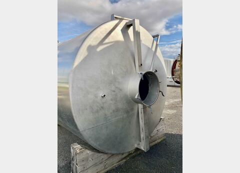 Closed stainless steel tank - Conical bottom on feet