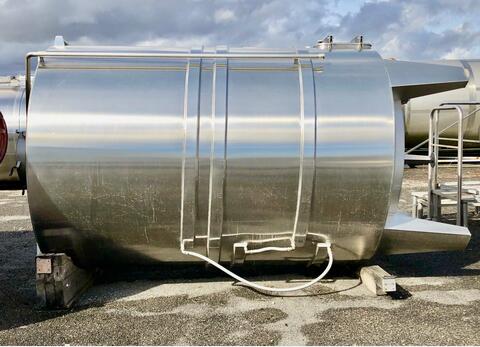 Closed stainless steel tank - Conical bottom on feet