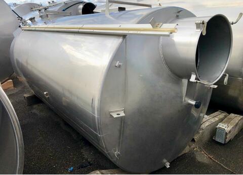 Stainless steel cylindrical tank - Vertical on legs