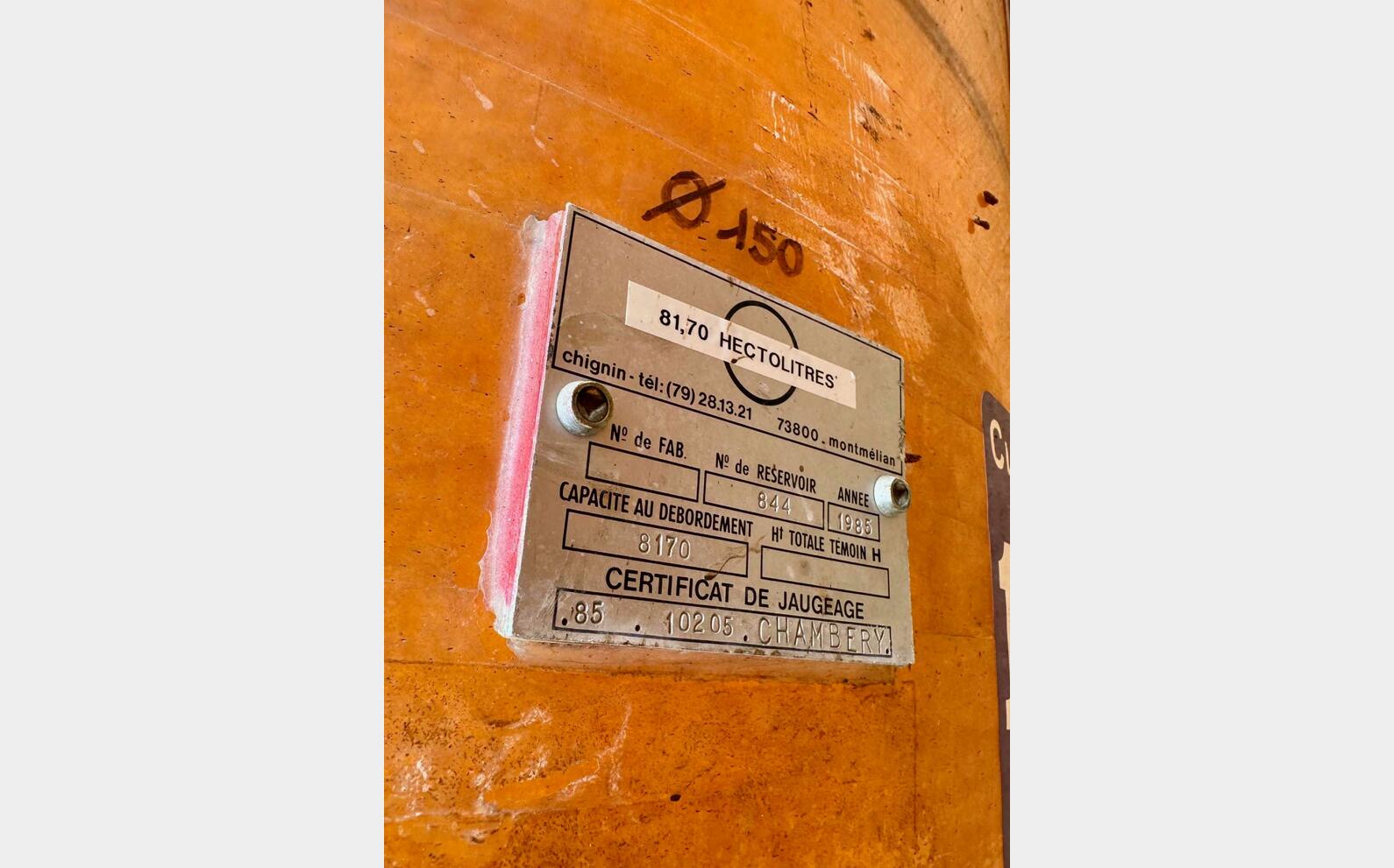Cuve fibre - Sur pieds 80 HL (8 000 litres) CMP