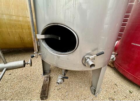 304 / 316 stainless steel tank - Conical bottom on feet