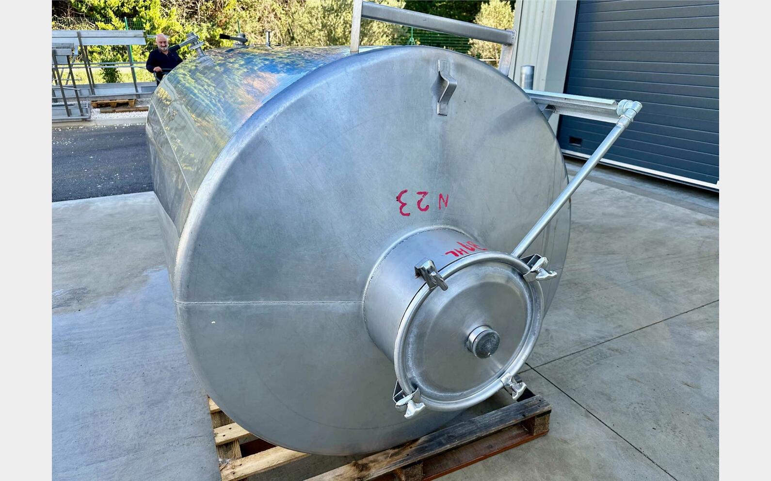 Cuve inox - Cylindrique 31 HL (3 100 litres) LAGOUARDE
