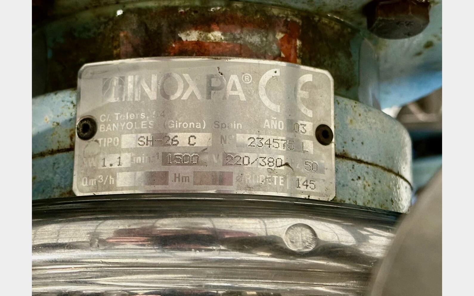 Stainless steel centrifugal pump INOXPA