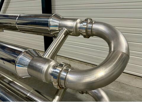 Grape harvest exchanger - Insulated stainless steel