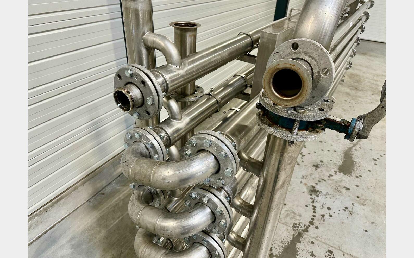 Stainless steel tube exchanger 16.8 m2 heat exchange surface INDAGRO