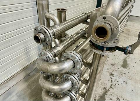 Stainless steel tube exchanger 16.8 m2 heat exchange surface INDAGRO