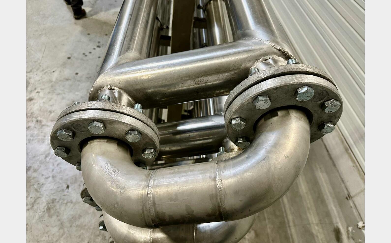 Stainless steel tube exchanger 16.8 m2 heat exchange surface INDAGRO