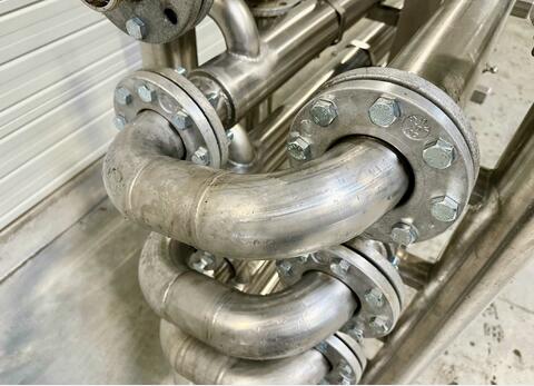 Stainless steel tube exchanger 16.8 m2 heat exchange surface INDAGRO