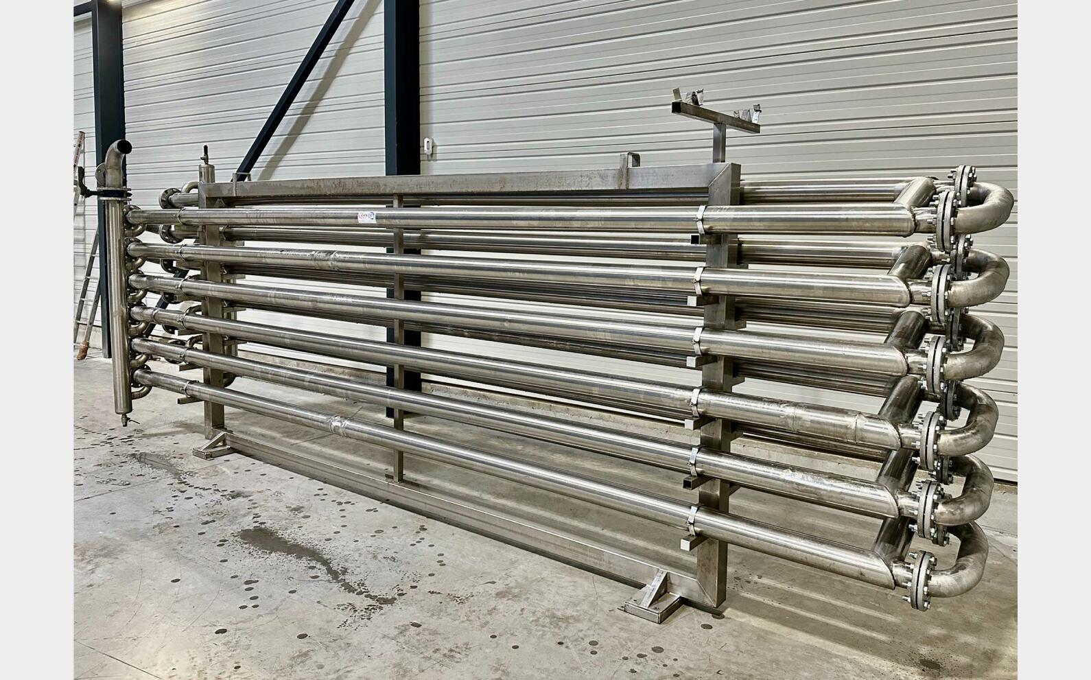Stainless steel tube exchanger 16.8 m2 heat exchange surface INDAGRO