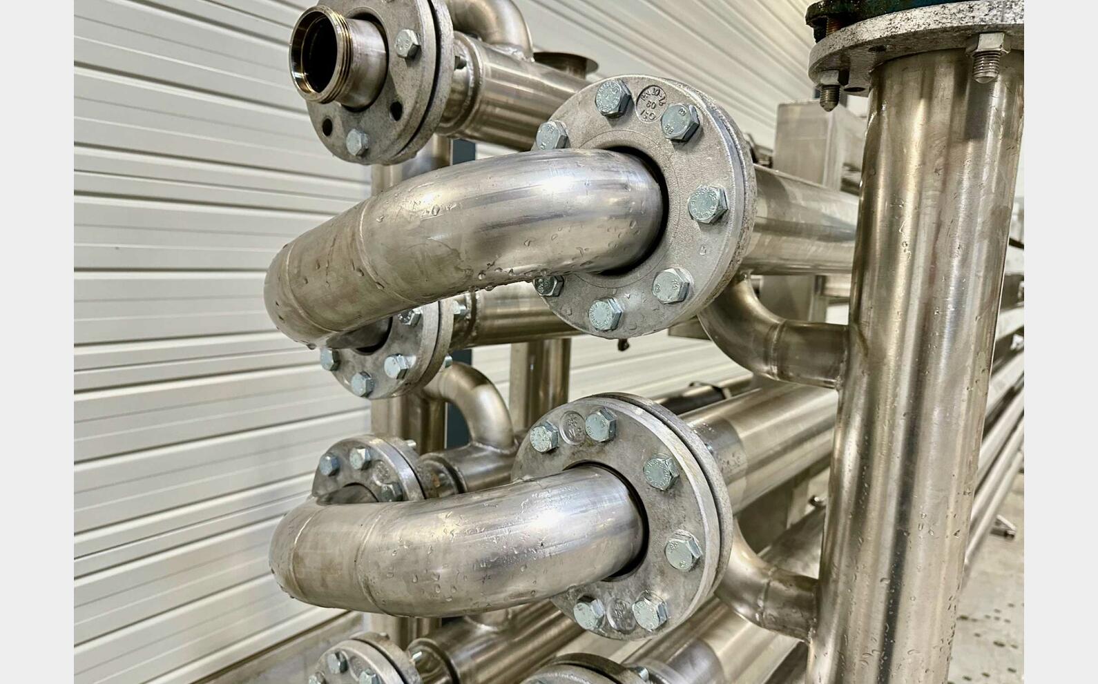 Stainless steel tube exchanger 16.8 m2 heat exchange surface INDAGRO