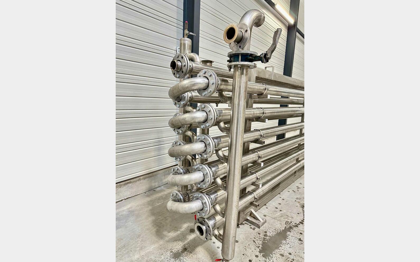 Stainless steel tube exchanger 16.8 m2 heat exchange surface INDAGRO