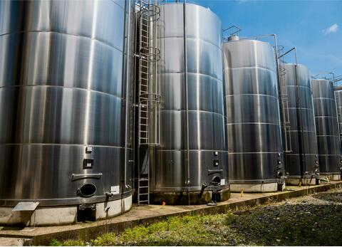  316 stainless steel tank - flat bottom 1,400 HL (140,000 litres) CSC