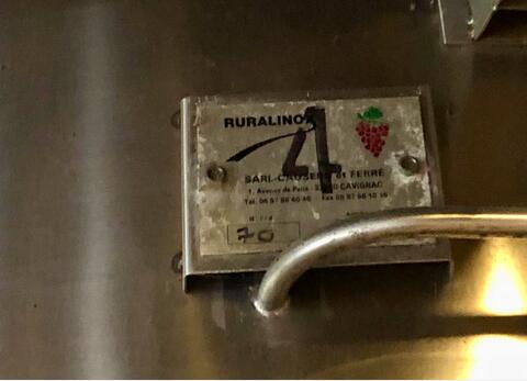Cuve inox 304 fond conique sur pieds 70 HL (7.000 litres) RURALINOX