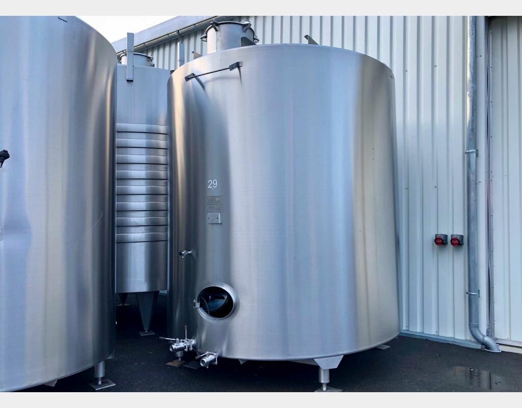 Cuve inox 304L - Fond plat 189 HL (18 900 litres) PIERRE GUERIN