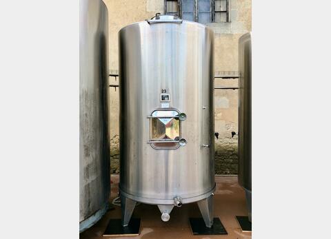 304L vertical stainless steel tank - Conical bottom on feet