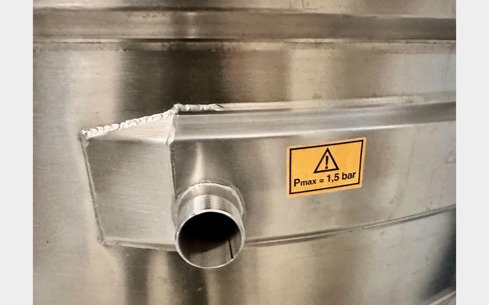 304 ss tank - Coil circuit 52 HL (5 205 Litres) ARSILAC