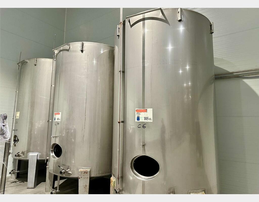 Cuve inox 304 - Fond conique 105 HL (10 500 litres)