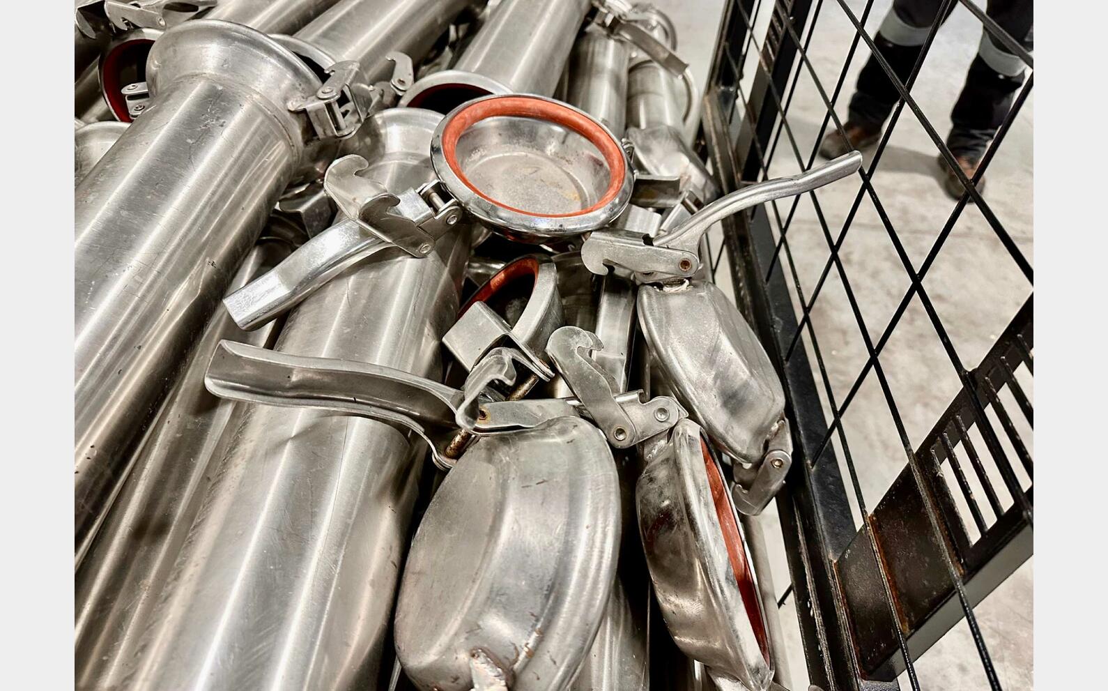 LOT tuyauterie vendange inox