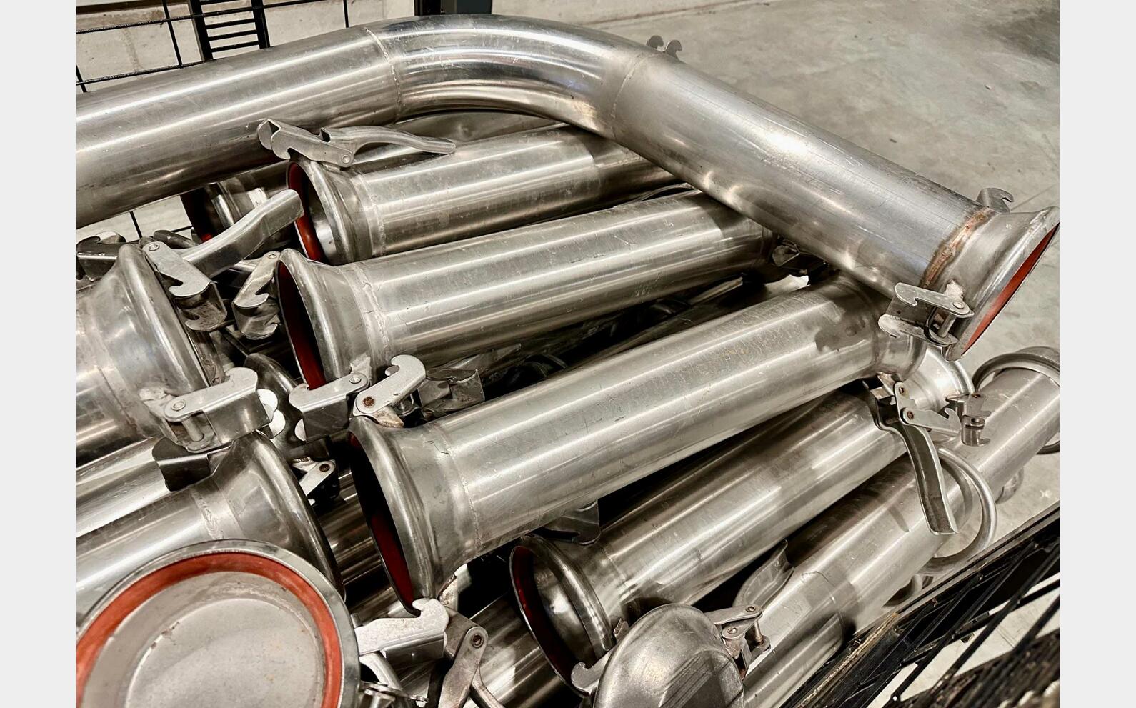 LOT tuyauterie vendange inox