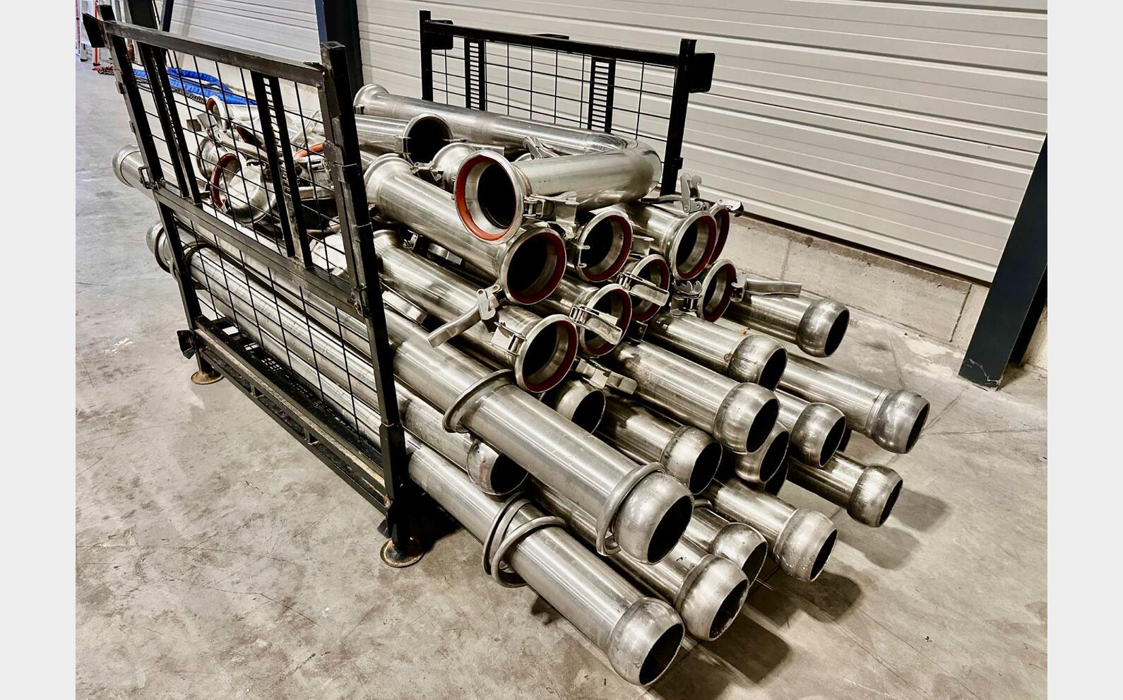 Stainless steel harvest piping