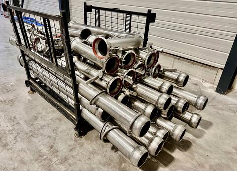 Stainless steel harvest piping