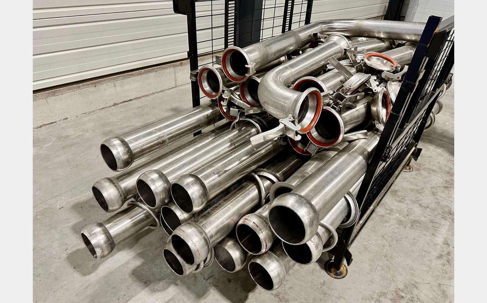 LOT tuyauterie vendange inox