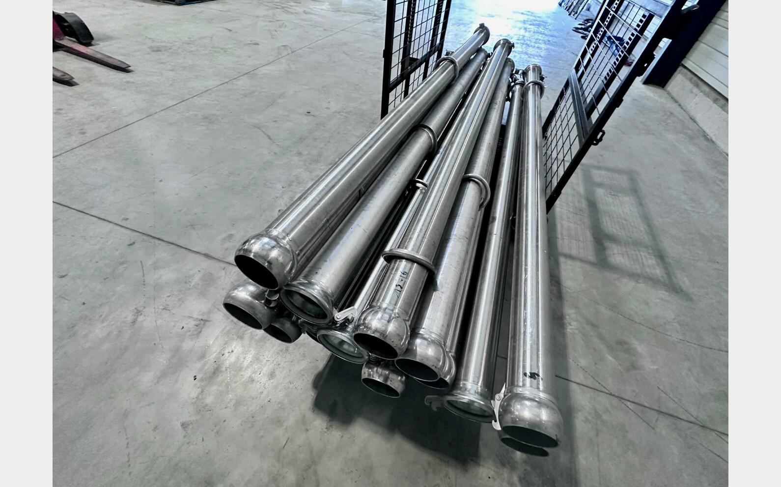 Stainless steel harvest piping