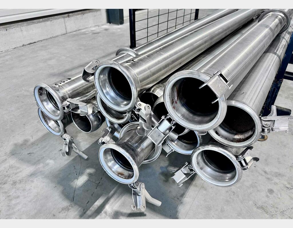 Stainless steel harvest piping - 120 mm diameter