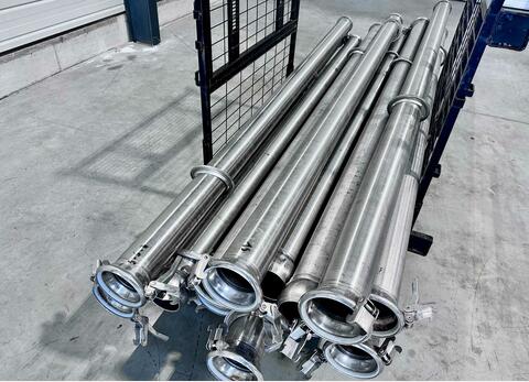 Stainless steel harvest piping - 120 mm diameter