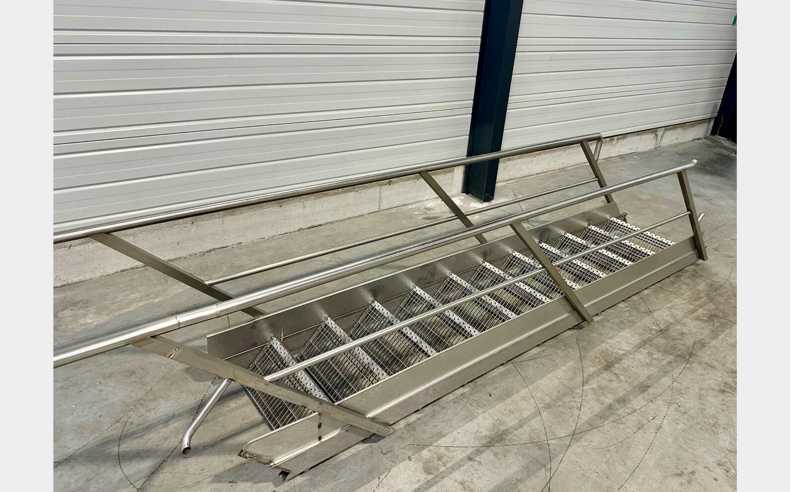Stainless steel staircase
