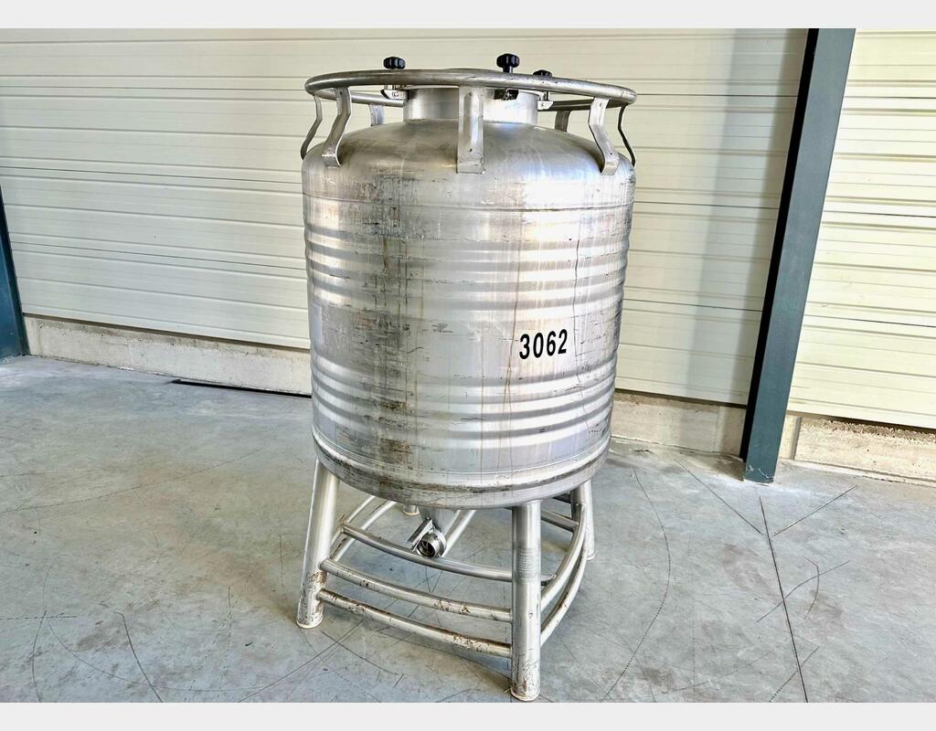 Stainless steel container - Cylindrical on legs