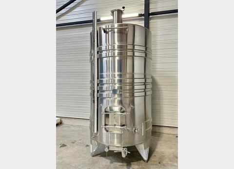 316L stainless steel tank - Coil circuit - Flat sloping bottom - Closed