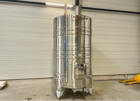 316L stainless steel tank - Coil circuit - Flat sloping bottom - Closed