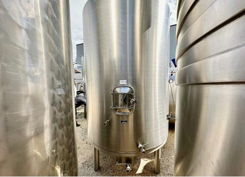 304L vertical cylindrical stainless steel tank - Conical bottom on feet