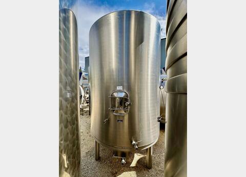 304L vertical cylindrical stainless steel tank - Conical bottom on feet