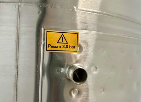Cuve inox 316L - Circuit nid d'abeilles 21.3 HL (2 135 litres) ARSILAC