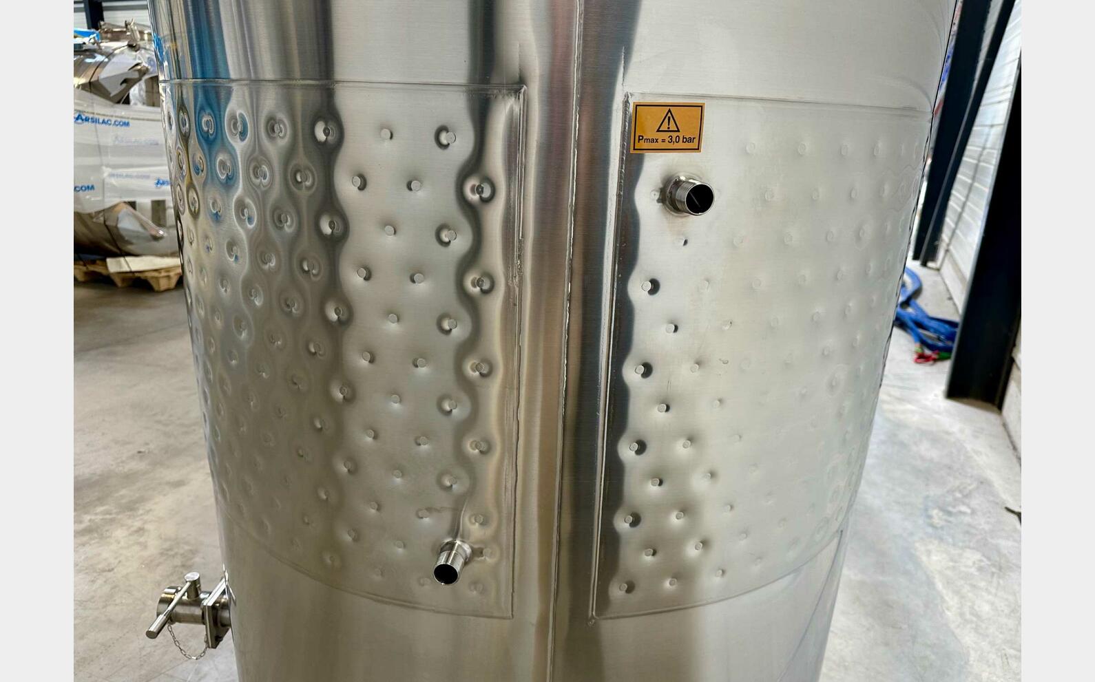 Cuve inox 316L - Circuit nid d'abeilles 9.7 HL (979  litres) ARSILAC