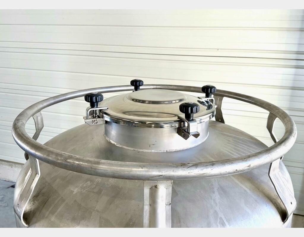 Stainless steel container - Cylindrical on legs