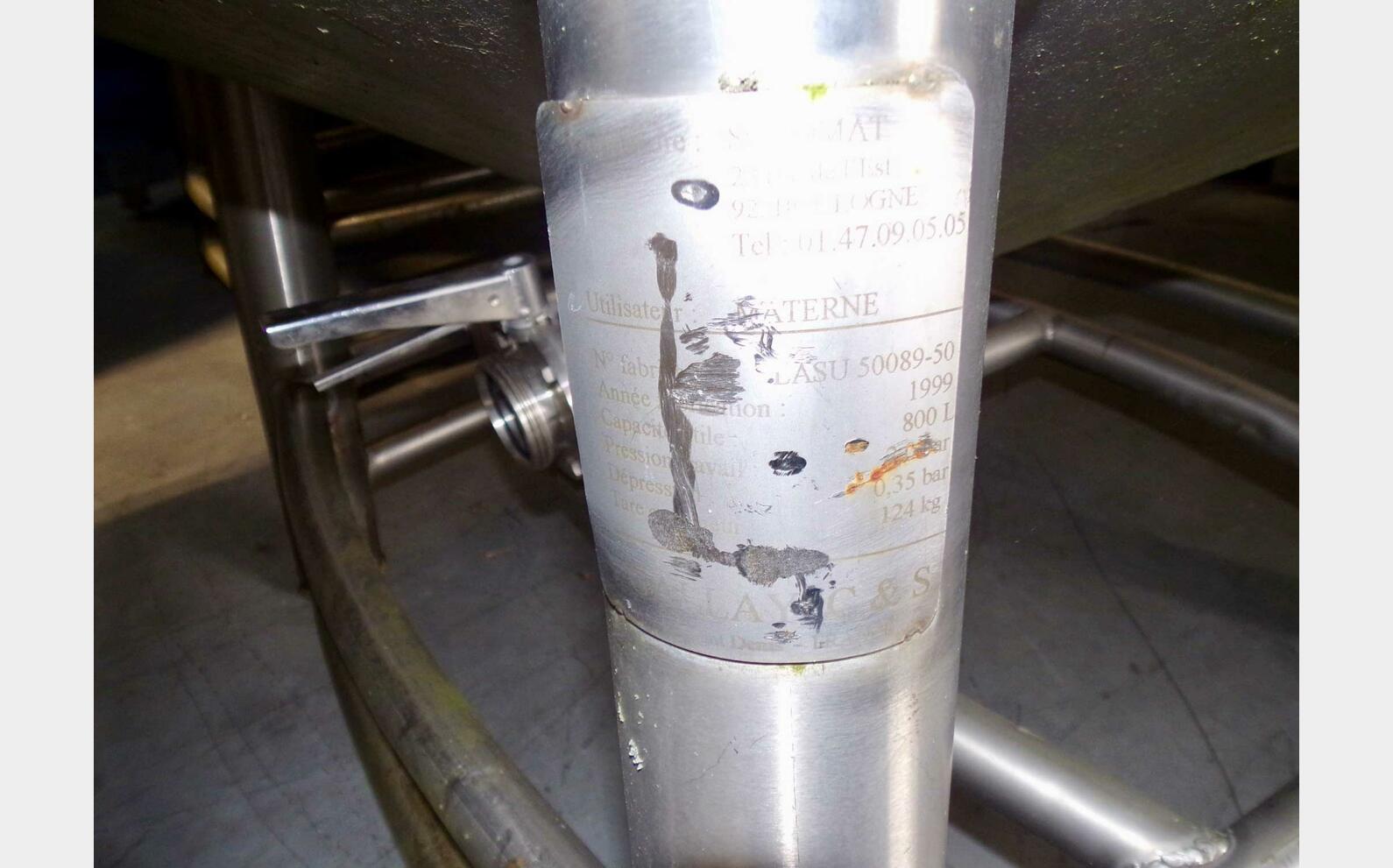 Conteneur inox 304L 8 HL (800 litres) GALLAY