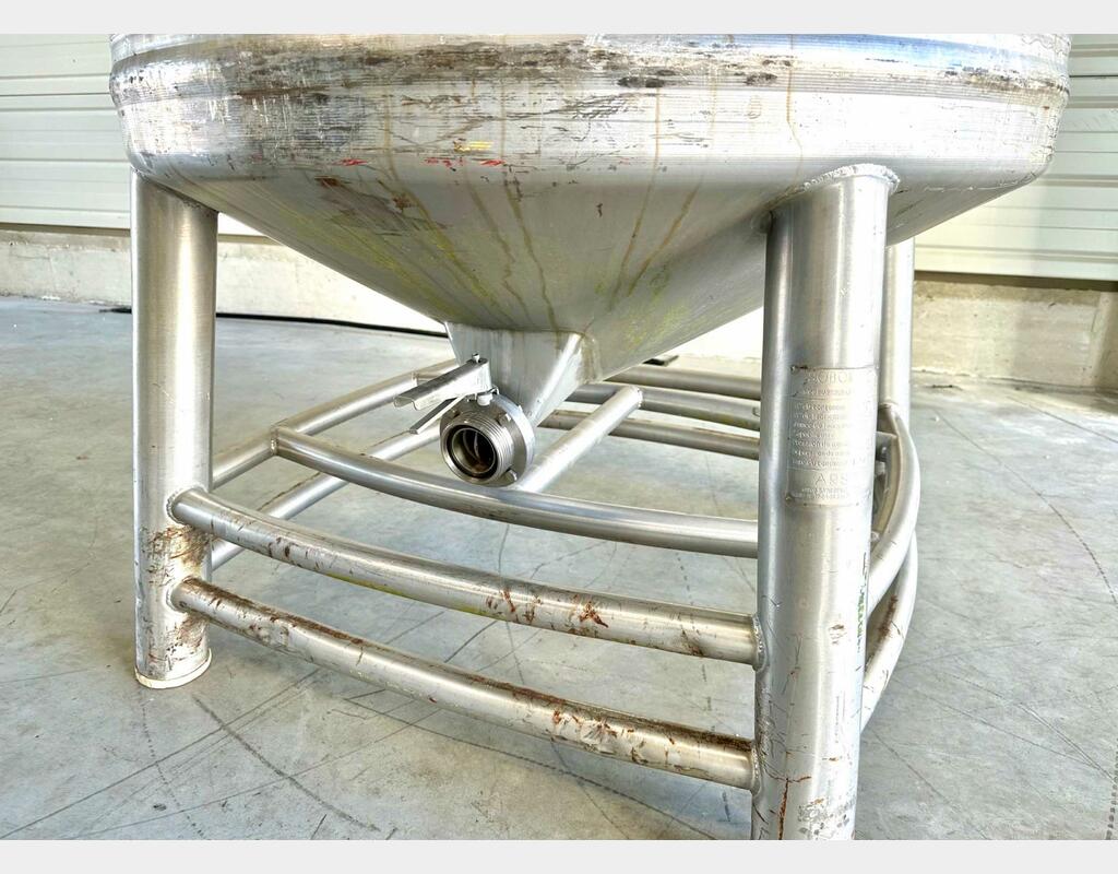 Stainless steel container - Cylindrical on legs