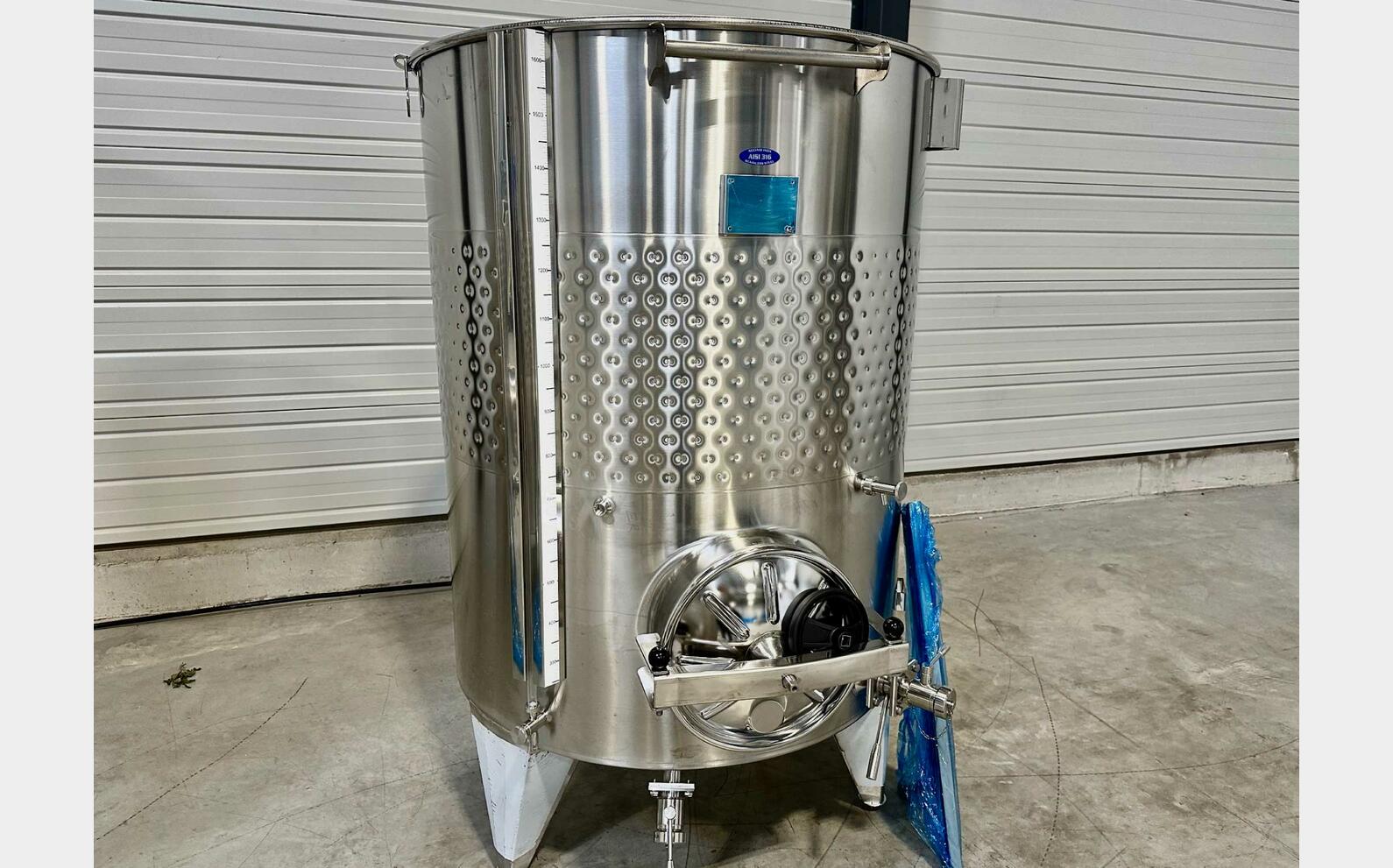 Cuve inox 316L - Circuit nid d'abeilles 16.1 HL (1 615 litres) ARSILAC