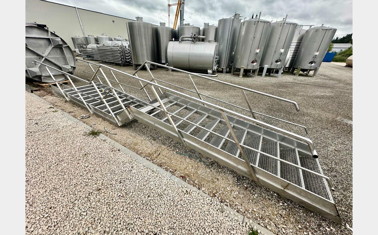 Stainless steel staircase