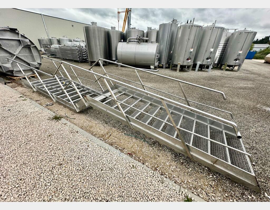 Stainless steel staircase
