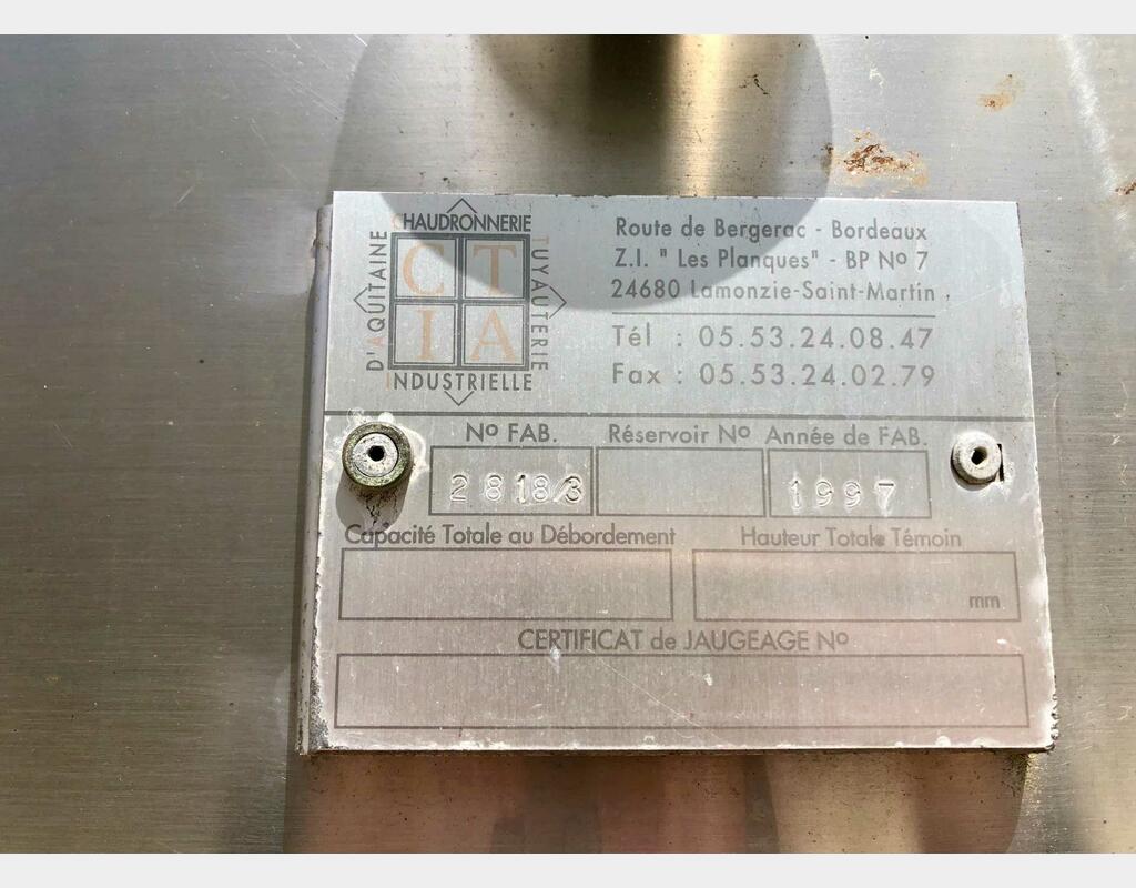 Stainless steel tank