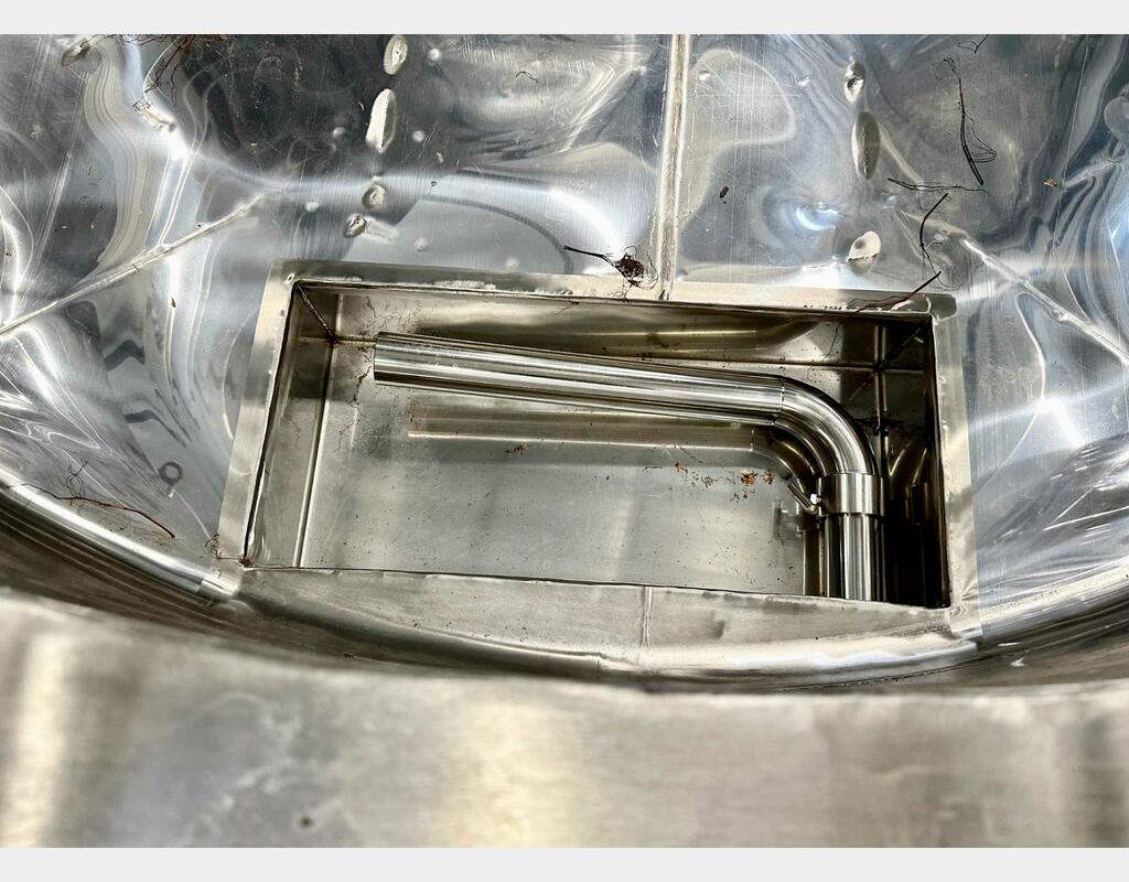 Cuve inox 316L - Circuit serpentin - Fond plat incliné - Chapeau flottant