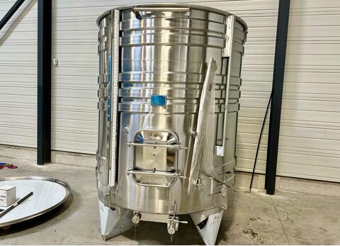 Cuve inox 316L - Circuit serpentin - Fond plat incliné - Chapeau flottant